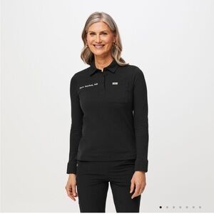 Figs FIGSPRO Pique Longsleeve Polo Black Women’s XS